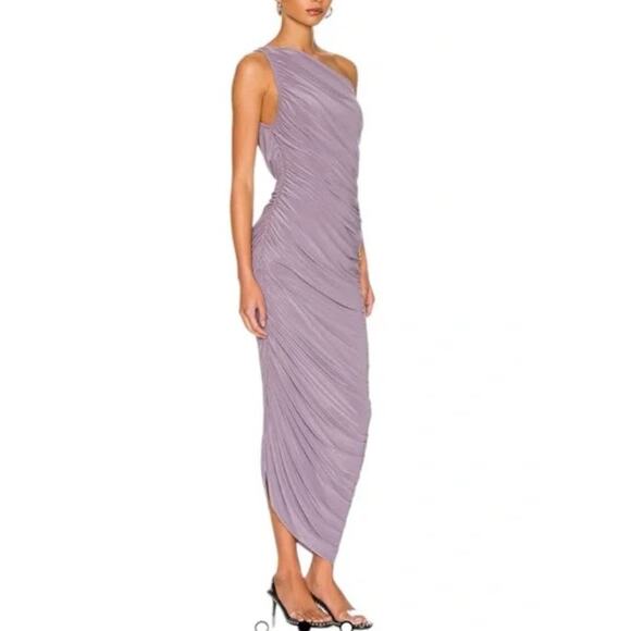 NWT Norma Kamali Diana Gown Powder Purple Bodycon Cocktail Dress REVOLVE XS - Picture 2 of 7